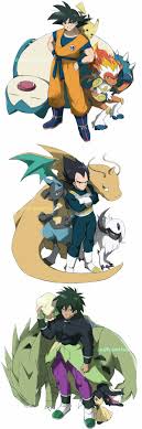 What goku's pokémon party would look like Pin By Roy On Saiyans Dragon Ball Goku Dragon Ball Dragon Ball Art