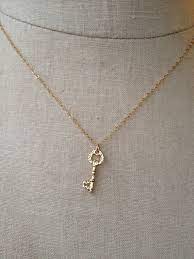 Little Key Necklace Vintage Key Key To My Heart Sterling Etsy In 2020 Key Necklace Key Necklace Vintage Necklace