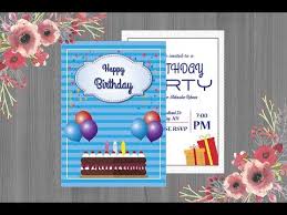 Create custom invitation cards with fotojet's invitation maker. How To Create A Birthday Invitation Card Design In Illustrator Tutorial Youtube