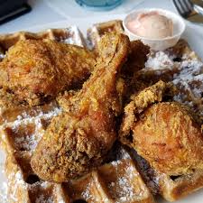 As when the air fryer beeps, they stop cooking and you can grab them when you want to eat them. I Ate Fried Chicken And Sweet Potato Waffles With Strawberry Schmear Food