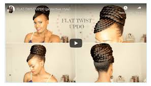 Protection of natural hair, length retention and a great base for versatile hairstyles. Flat Twist With Weave Hair Updo For Bridal Natural Hairstyles