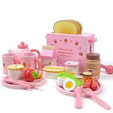 Mother Garden Children S Wood Playhouse Game Toy Toast Bread Toaster Wooden Child Kitchen Toys Set Kids Wooden Kitchen Toy Kitchen Pretend Play Kitchen