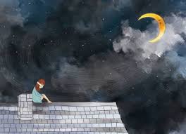Night, sky, artwork, clouds, moon, moonlight, sad, thunder, suicide, midnight, cloud, darkness, screenshot, computer wallpaper, atmosphere of earth, outer space, full moon 1440x900 k1p 228342 hd wallpapers wallhere. Kd Sad Blind Girl Sitting Alone On Rooftop Sticker Poster Night Moon Poster Nature Posters Paper Print Nature Posters In India Buy Art Film Design Movie Music Nature And Educational Paintings Wallpapers At