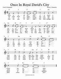 Free Lead Sheet Music Once In David S Royal City Christmas Hymn Sheet Music Lead Sheet Sheet Music