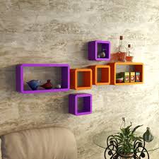 Shop for 13x13 storage cubes at bed bath & beyond. Six Cube Rectangle Floating Display Racks Orange And Purple