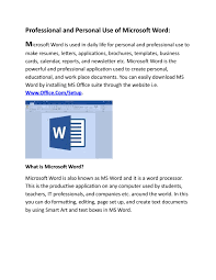 Thankfully, lots of other languages can come to your rescue. Professional And Personal Use Of Microsoft Word By Technicalworld Issuu
