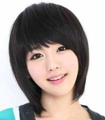Their natural hair is straight, meaning that it can the classical asian hairstyle consists of high side ponytails, straight full bangs and two layered hair strands on the. Modern Bob Asian Women Hairstyle With Long Bangs