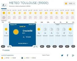 Prévisions météo locales toutes les heures , conditions météo , précipitations, point de rosée, humidité, vent de weather. Meteo On Perd 10 C En 24 Heures A Toulouse La Chaleur Estivale Va T Elle Revenir Actu Toulouse