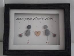 Sisters Pebble Art Handmade By Modheartpix In The Uk A Etsy Pebble Art Pebble Art Family Beach Glass Crafts