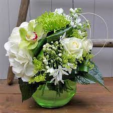 Emerald Globe The Green Room Florist Roundwood Cymbidium Orchids Funeral Flowers Flowers