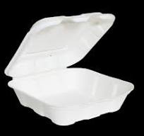 Reliance™ 8.5 Bagasse Clamshell Containers