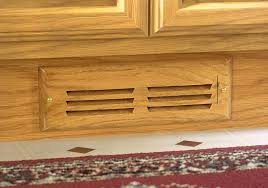 To order the correct oak vent cover size, order the closest size to your floor hole opening. Toe Kick Wood Heat Register Quick Shipping