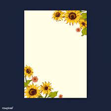 Blank Sunflower Invitation Card Mockup Vector Free Image By Rawpixel Com Sicha Sunflower Cards Sunflower Invitations Sunflower Wedding Invitation Template