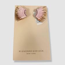 $150 Mignonne Gavigan Women's Pink Rhodium Plated Mini Madeline Earrings |  eBay
