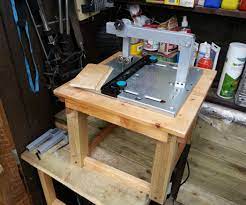 There are a lot of people. Home Made Diy Jigsaw Table With Blade Guide For Under 30 Jigsaw Table Woodworking Jigsaw Beginner Woodworking Projects
