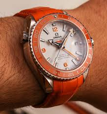 Omega Seamaster Planet Ocean Gmt Orange Ceramic Watch In Platinum Hands On Ablogtowatch