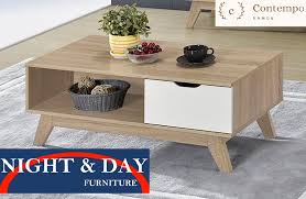 White lift top coffee table with hidden storage shelf and 2 drawers. Bergen 1 Drawer Coffee Cupboard Table Contempo Range Two Tone White And Oak Ab Fab Furniture Penrith