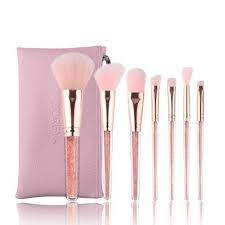 make up pinsel set pink peach glitter 7tlg make up pinsel set abdeckstift lidschatten