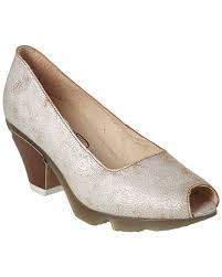 amazon com fly london ohas leather pump 40 metallic pumps