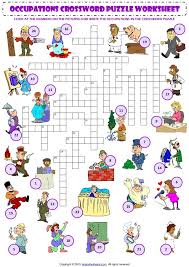 Jobs Occupations Professions Criss Cross Crossword Puzzle Vocabulary English Activities Crossword English Lessons