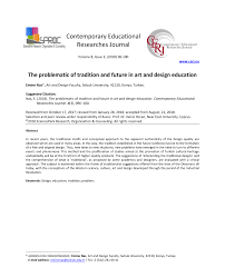 PDF) The problematic of tradition and future in art and design education