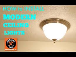 When it came to replacing the big fluorescent light, many of you now the only thing holding up the fluorescent fixture were two big screws on either end. Modern Ceiling Lights How To Install By Home Repair Tutor Youtube