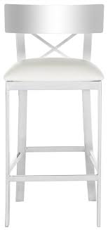 The standard cross back dining chair has a seat height of 18.5 inches. Fox2035b Counter Stools Furniture By Safavieh