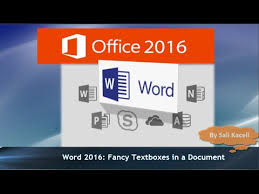Word 2016 Tutorial Using A Fancy Text Box In A Document 15 Youtube