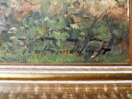 ANTIQUE LANDSCAPE by 20TH C LISTED ARGENTINA IMPRESSIONIST WALTER WURST