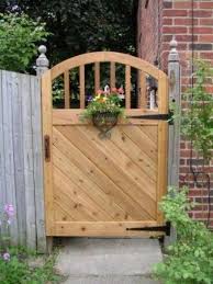 Garden Gate In Western Cedar With Forged Iron Hardware Garden Gate Design Backyard Gates Iron Garden Gates