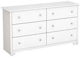 Amazon Com South Shore Vito Collection 6 Drawer Double Dresser Pure White With Matte Nickel Handles Gateway Double Dresser Dresser Decor Ikea Dresser