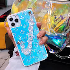 35 65 Luxury Chain Lv Leather Back Case For Iphone 11 Pro Max Lightblue Luxury Iphone Cases Iphone Cases Tumblr Phone Case