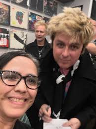 My favorite rock star, Green Day frontman Billie Joe Armstrong. This past  January when the band walked into a Burbank record store while there for a  listening party for their new album