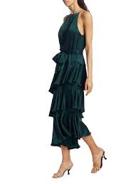 Zimmermann Picnic Tiered Silk Dress In Pearl White Lyst