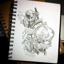 Agent Kruger Elysium Drawing Series 3 Great Acting By Sharlto Copley Fan Art It Supposed To Be A Quick Doodle But I Love Ink Drawing Drawings Ink Sketch