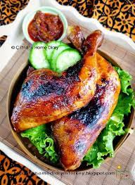 Indonesian Grilled Sweet Soy Sauce Chicken Ayam Bakar Is Usually Served With Sambal Terasi Chilli Sabal With Food Baked Honey Garlic Chicken Poultry Recipes