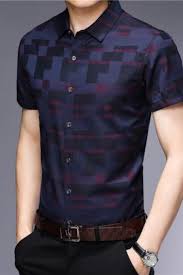 It S Perfect For A Night Out Can Be Worn Tucked Or Untucked The Short Sleeves Allow You To Show Off Your Street Casual Men Mens Short Sleeve Shirt Men Casual