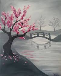 Mt fuji cherry blossom 3.2mb. Easy Cherry Blossom Painting On Canvas Painting Inspired