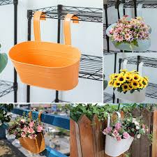 Maybe you would like to learn more about one of these? Garden Supplies Metal Plant Flower Pot Fence Balcony Garden Hanging Planter Pots Home Decor Planter Double Hooks Flower Holder Hanging Flower Pots Iron Plant Bucket Wish