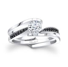 Black And White Diamond Engagement Rings Black Diamond Bridal Set 7327sbk Black Diamond Wedding Sets Black Diamond Bridal Set Black Diamond Ring Engagement