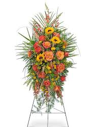 Sympathy flower delivery, flowers for toronto offers same day flower & gift basket delivery for toronto at very low rates. Sunset Reflections Standing Spray In Bonita Springs Fl Heaven Scent Flowers Inc