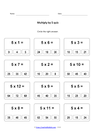 5 times table worksheets pdf multiplying by 5 activities