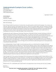 What to include in each section. Undergraduate Student Cover Letter Collection