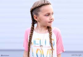 Cornrow hair into a high ponytail, and braid loose hair into a fishtail braid, adding texturizing hair spray to help hold the braid. 20 Cutest Braid Hairstyles For Kids Right Now