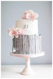 Rustic 25th Anniversary Wedding Cake By Taartjes Van An Anneke Http Cakesdecor Co 25 Anniversary Cake Rustic Birthday Cake 25th Wedding Anniversary Cakes