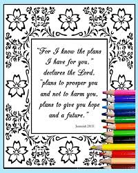 This printable bible verse reminds us that god wants to be found, he wants to know you. Printable Bible Verse Coloring Jeremiah 29 11 Scripture Etsy