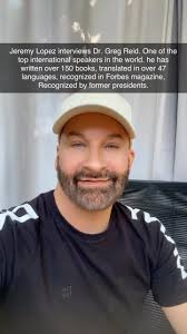Jeremy Lopez interview Dr. Greg Reid July 17 6 PM central time right here 