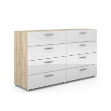 Graz kommode 4 schubladen sideboard anrichte weiß matt 140 cm. Kommode Petra Sideboard Highboard Schubladen Schlafzimmer Schrank Weiss Eiche Dynamic 24 De