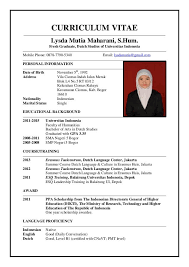 Contoh Cv Dalam Bahasa Inggris Yang Baik Dan Benar Beserta Artinya Contoh Surat
