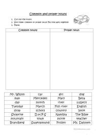 37 Free Esl Nouns Proper Nouns Names Of People Cities Companies Proper Nouns Worksheet Nouns Worksheet Proper Nouns
